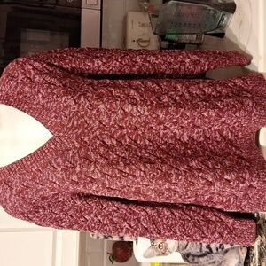 Womens Lands End knit long sleeve stretch plus size sweater 2X